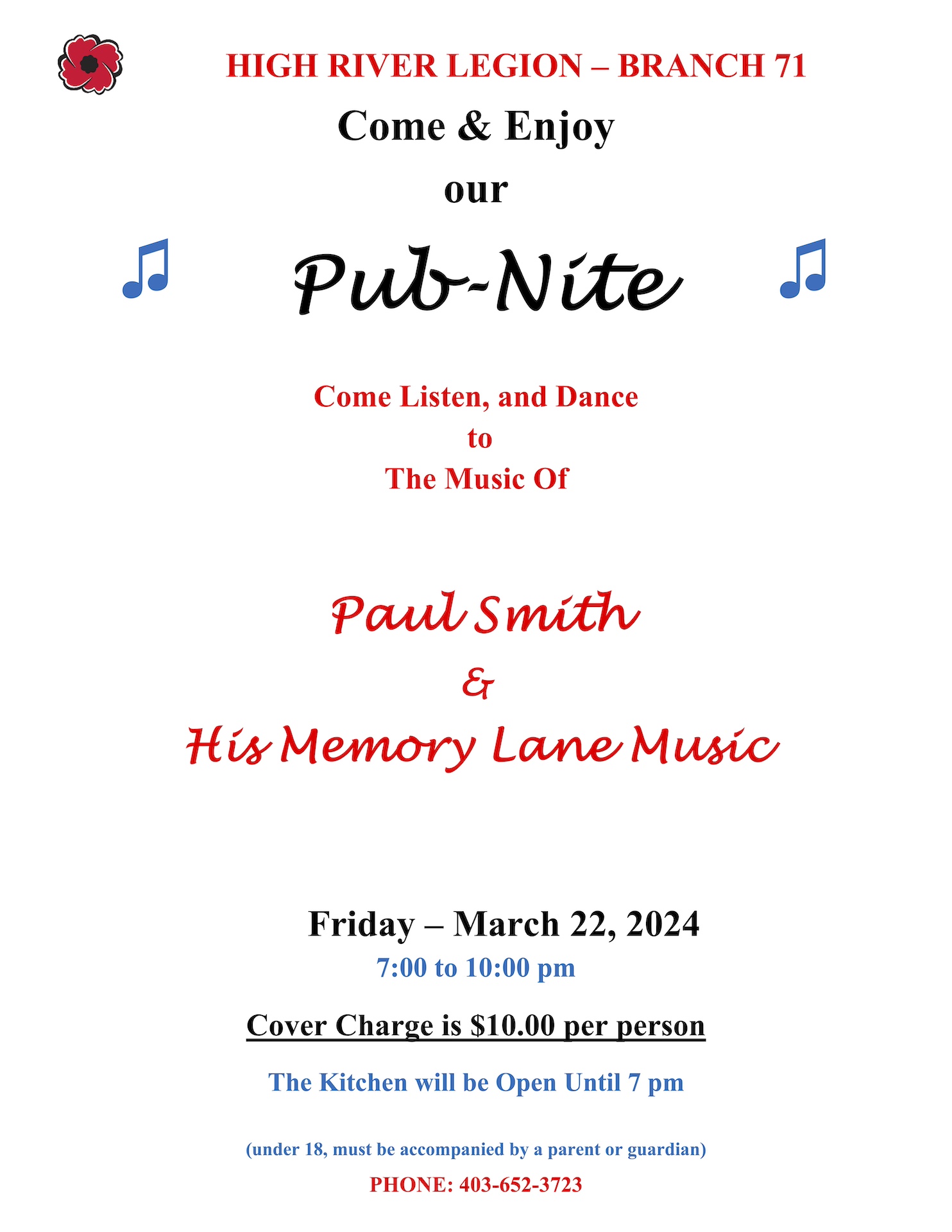 Pub Nite Poster Paul Smith B Mar Copy